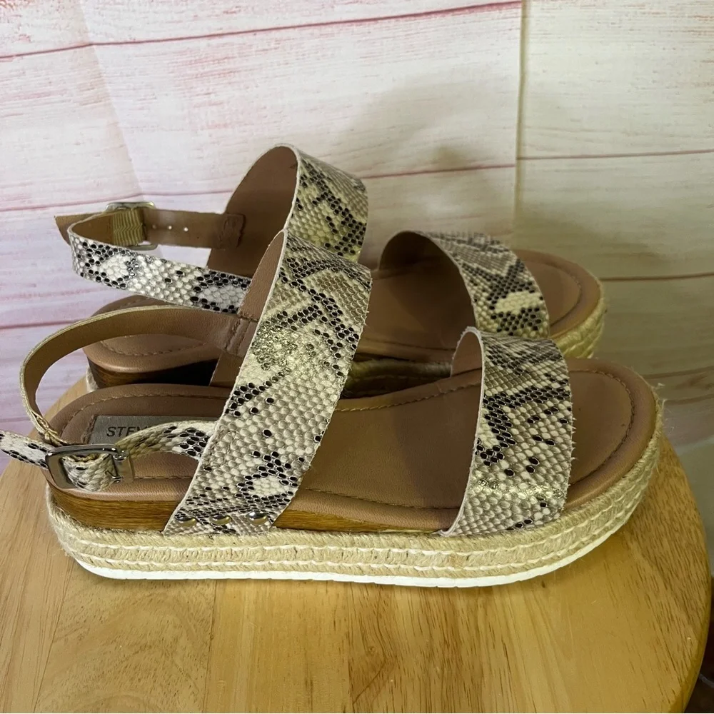 Steve Madden‎ Catia  Snake Espadrilles Sandals Size 8 M